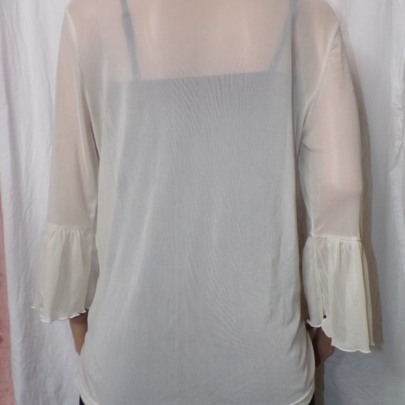 Mesh See-through Blouse - Picture 5 of 8